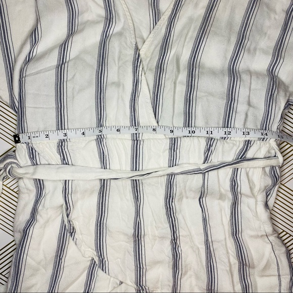 Lulus Climb Aboard Grey and White Striped Romper! - Picture 7 of 12